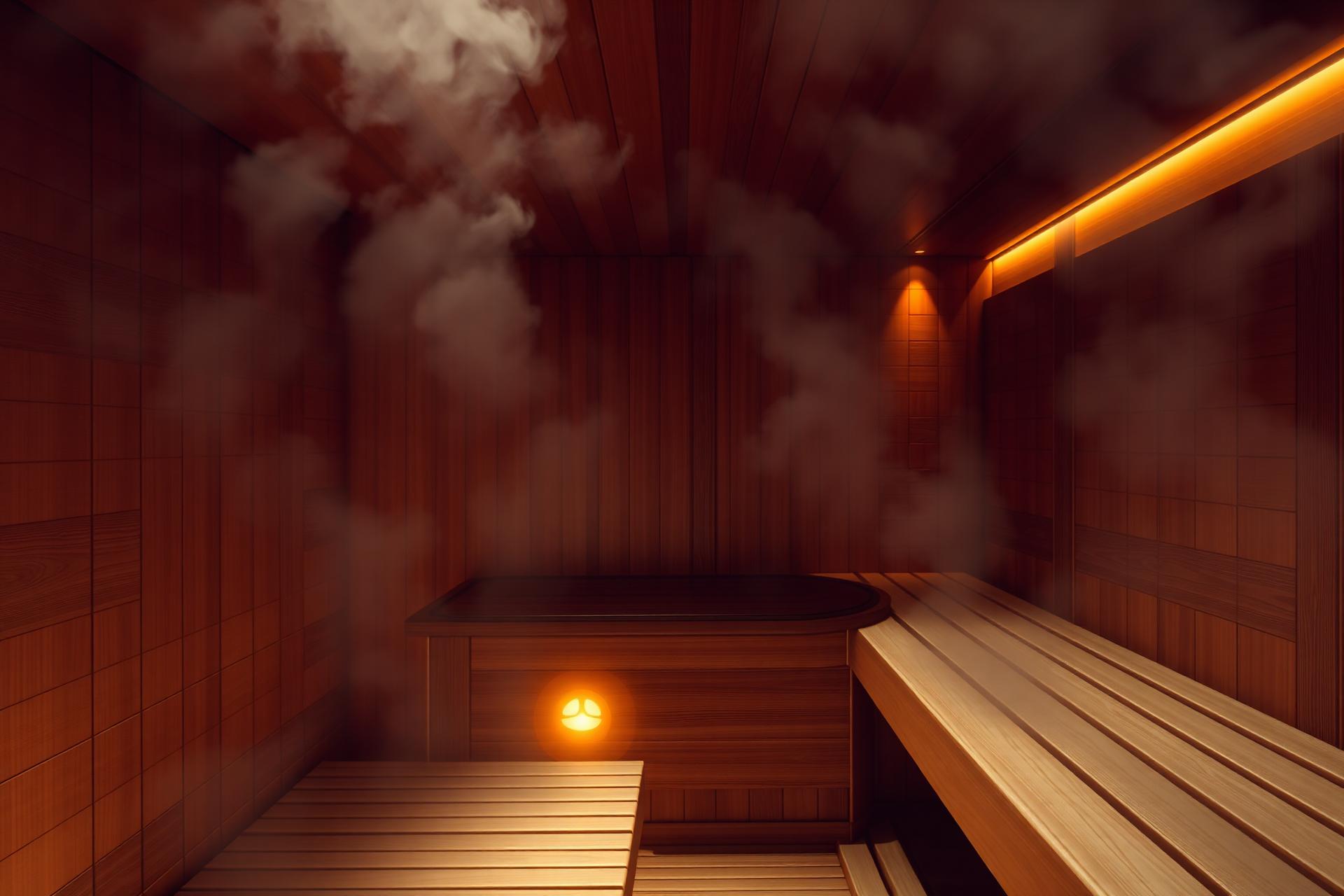 Interior de sauna moderna